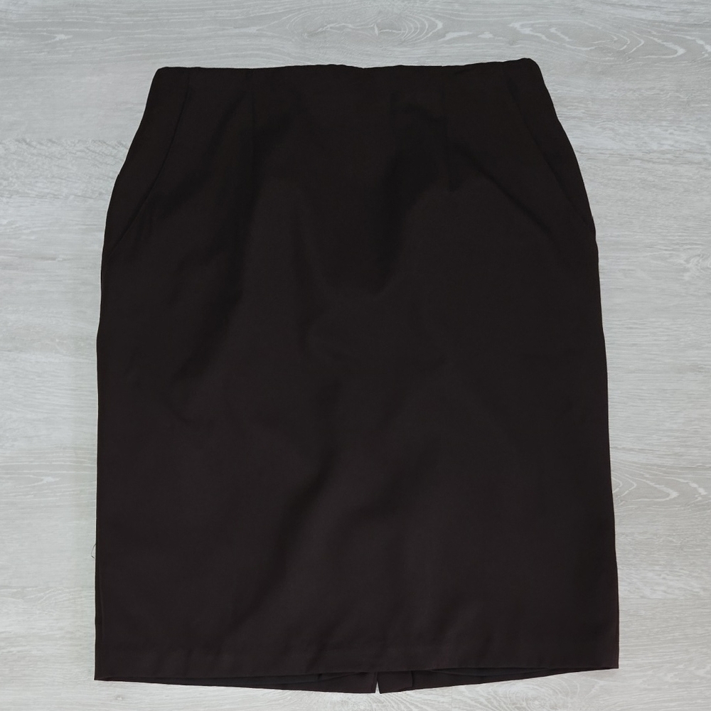 ❤️❤️❤️Haggar Dark Brown Pencil Skirt with Back Vent